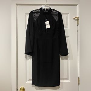 Bardot cape sleeve black dress, originally purchased at Nordstrom